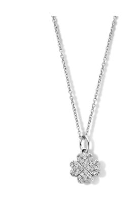Naiomy Halsketting met klavertje 4 zilver