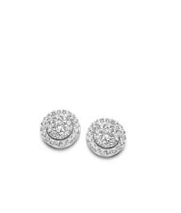Naiomy zilver oorringen met zirconium
