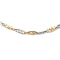 Emotions PC0913CB  halsketting wit - geelgoud 18ct lengte 42 cm