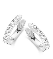 B0m17 Zilveren oorringen gezet met zirconium Naiomy ( ideaal voor een 2de of 3de gaatje)