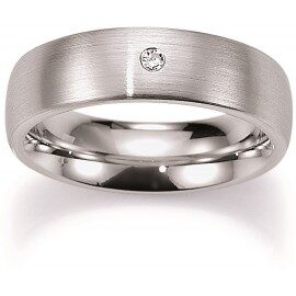 Vi/695002 trouwring zilver viventy diamant 0.02ct
