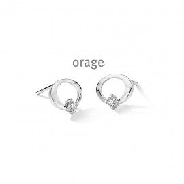As327 orage oorringen zilver zirconium 