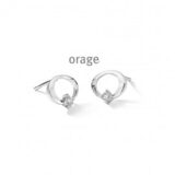 As327 orage oorringen zilver zirconium