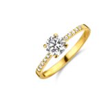 y1622 verlovingsring zirconium geelgoud 18 ct