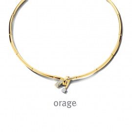 BA317 Ketting verguld geel goud zirconium