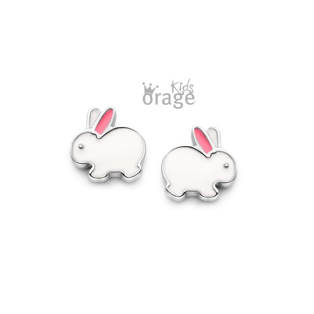 Orage Kids ooring konijn wit roze