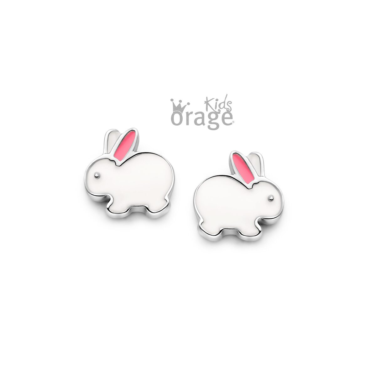 Orage Kids ooring konijn wit roze