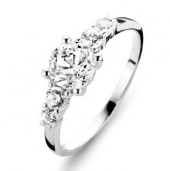 You and Me witgouden ring 18ct met zirconium
