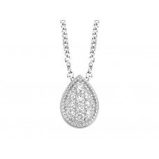 Y1232 hanger Wit goud 18ct briljanten 0.14ct LxB 9.2x6.6 mm