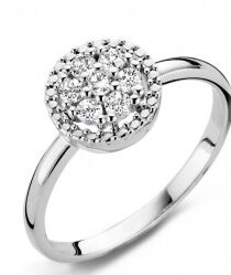 Y0860 You and Me Verlovingsring 18ct witgoud zirconium