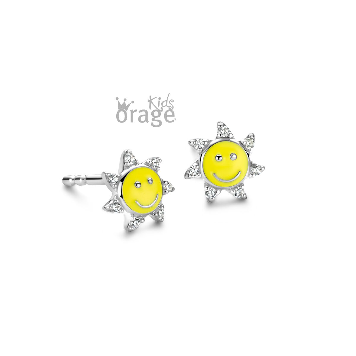 Orage Kids oorring zon geel