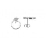 GO3315 witgouden oorringen 18ct briljant 0.040ct LxB 13.7x11mm
