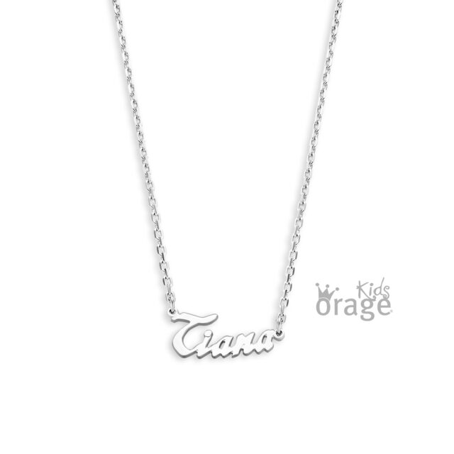 Orage kids zilver naamketting mini