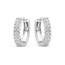 GO3343WZ You and Me creolen witgoud met zirconium 12.5x11mm