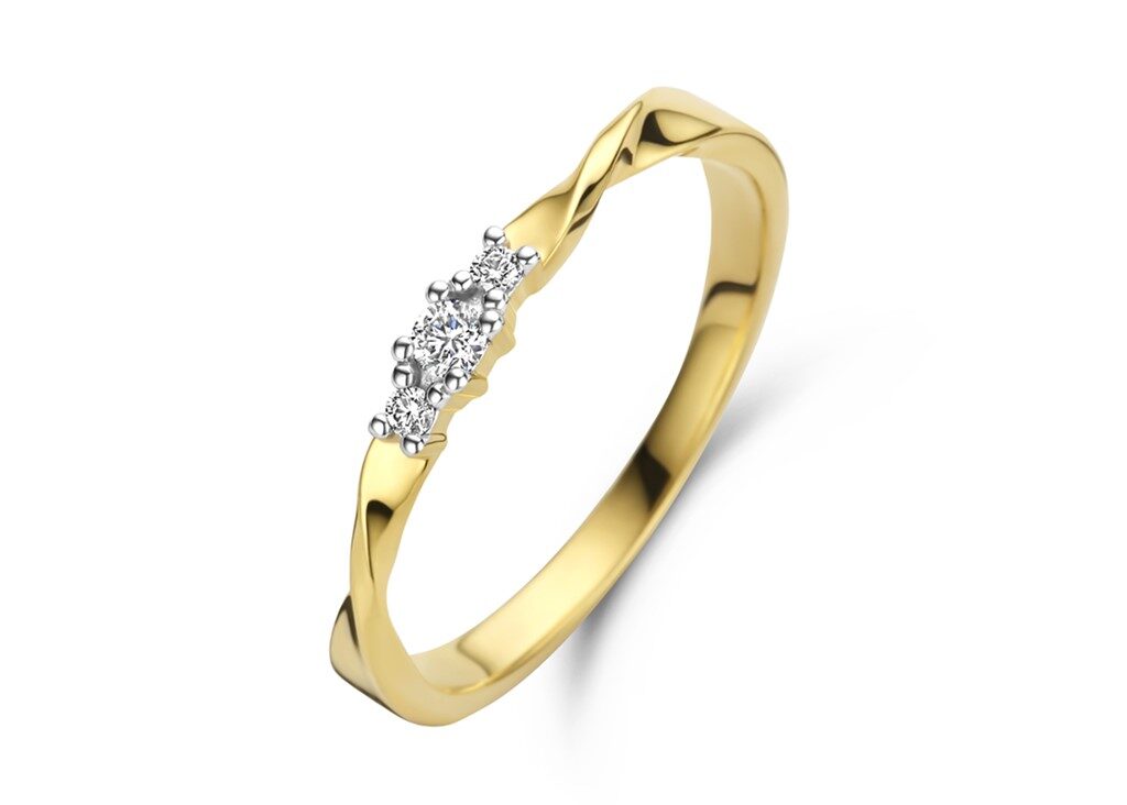 You and Me y1956  Ring geelgoud 18ct Briljant