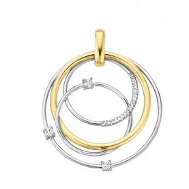 Emotions E362 Hanger  wit & geel goud 18ct met briljant 0.180ct