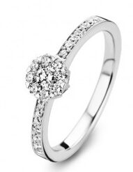 You and Me witgouden ring 18ct  met briljanten