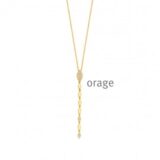 AR122 ketting met hanger verguld geel 
