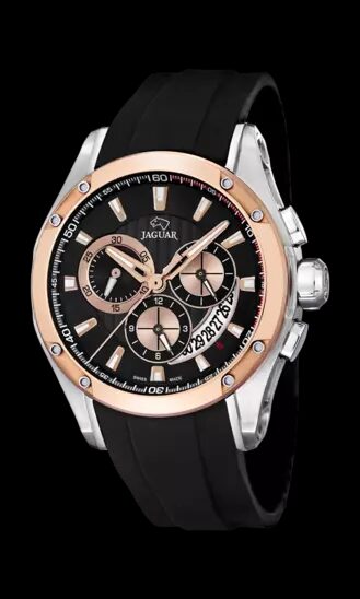 J689/1 ZWARTE HEREN ZWITSERS HORLOGE JAGUAR SPECIAL EDITION