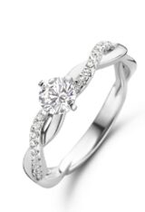 Naiomy zilver ring met zirconium