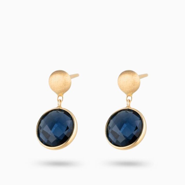 ITALO BOTTENE TINTA 18K YELLOW GOLD EARRING WITH QUARTZ