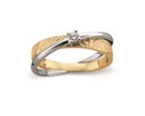 Emotions ring geel & wit goud met briljant