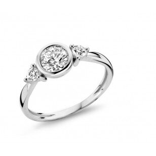 Y0869 You abd Me witgouden ring 18ct zirconium Y0869