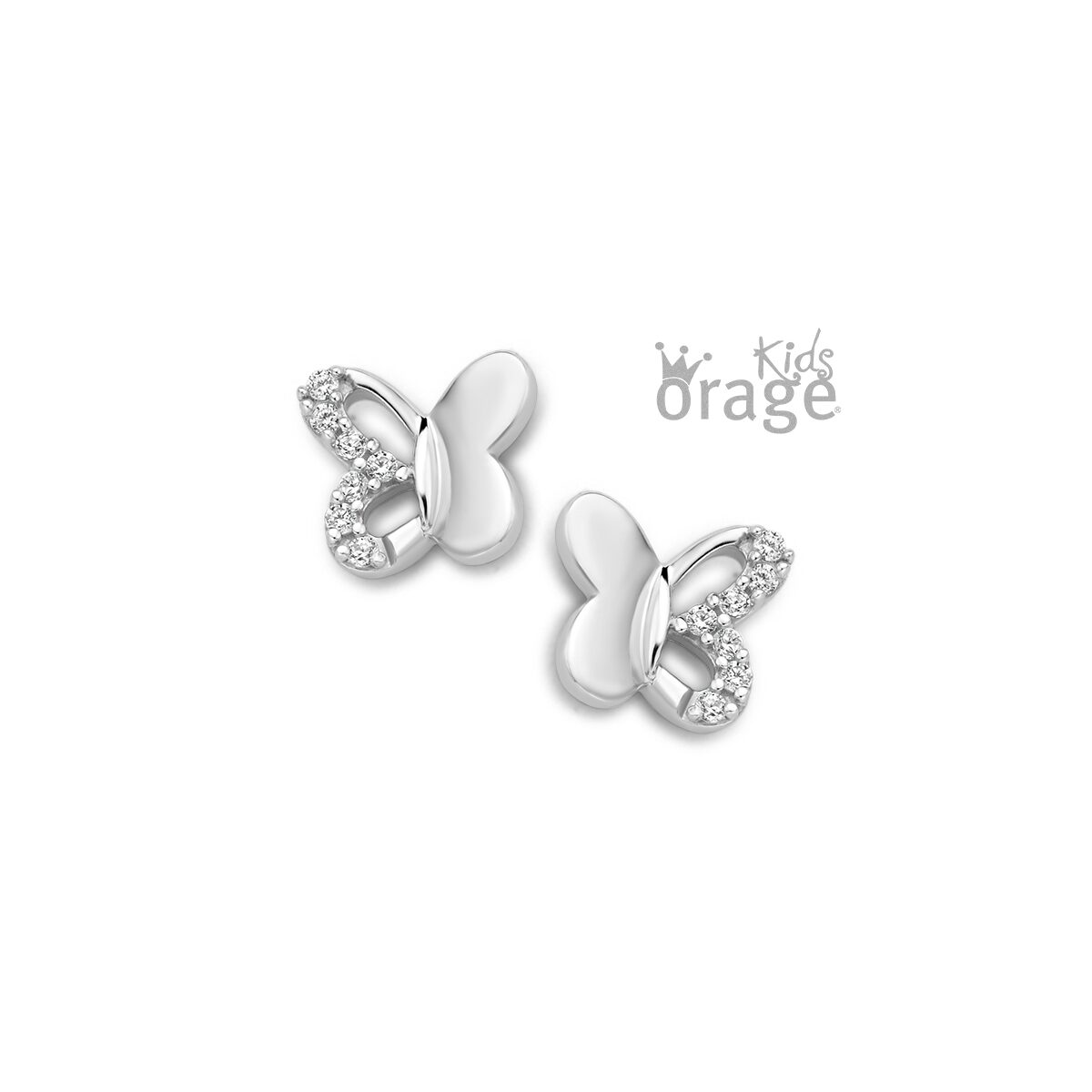 Orage Kids oorring vlinder zilver K2550