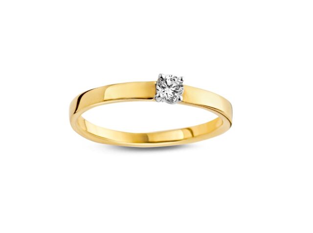 Y0086 Verlovingsring 18ct Briljant 0.150ct