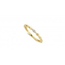 Y1957 You and Me Geelgouden ring met briljant