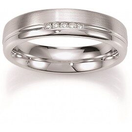 TVi/695008 trouwring zilver viventy diamant 0.05ct