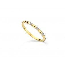 Y1826 geel & witgouden ring 18ct briljant 0.03ct