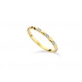 Y1826 geel & witgouden ring 18ct briljant 0.03ct