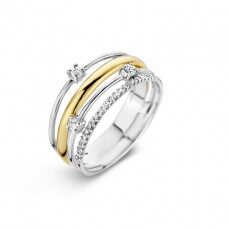 Emotions ring wit en geelgoud met briljant