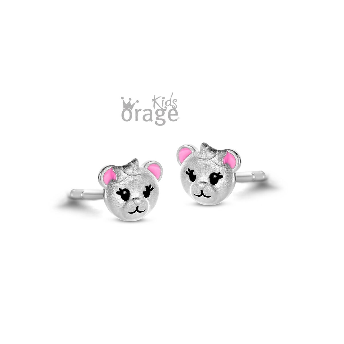 Orage Kids oorring  beer roze