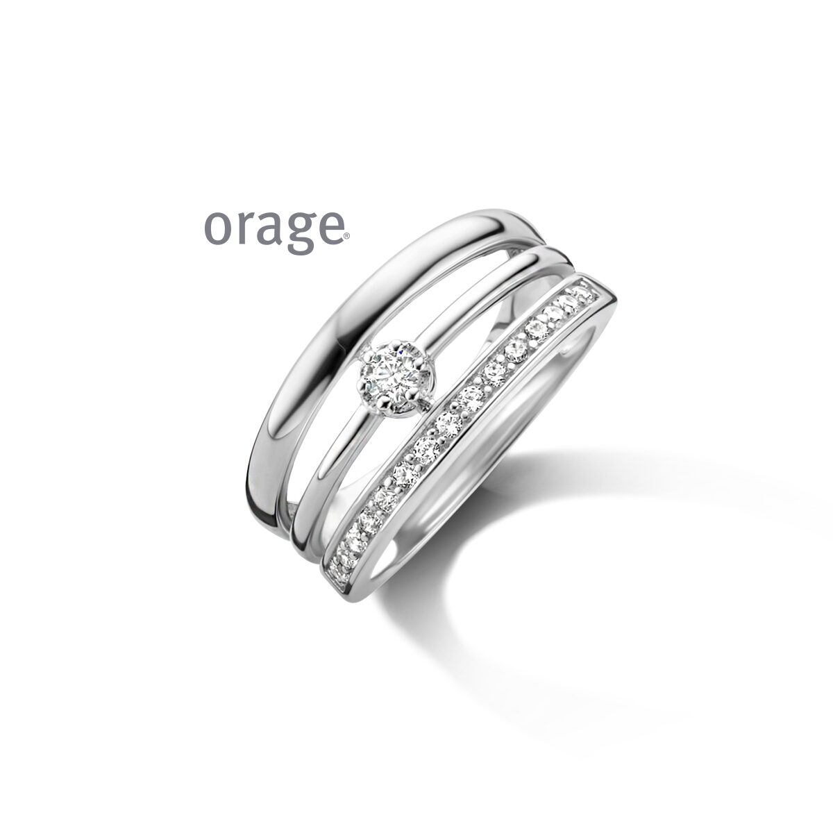 Orage ring zilver zirconium