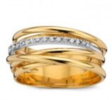 Emotions E323 ring 18ct wit & geelgoud met briljant 0.140ct