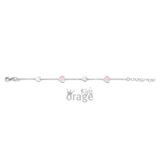  K2539 Orage kids zilveren armband hart parelmoer roze lengte 17cm
