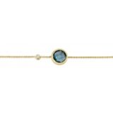 Emotions PB1293 armband geelgoud briljant 0.050ct Topaas london blue