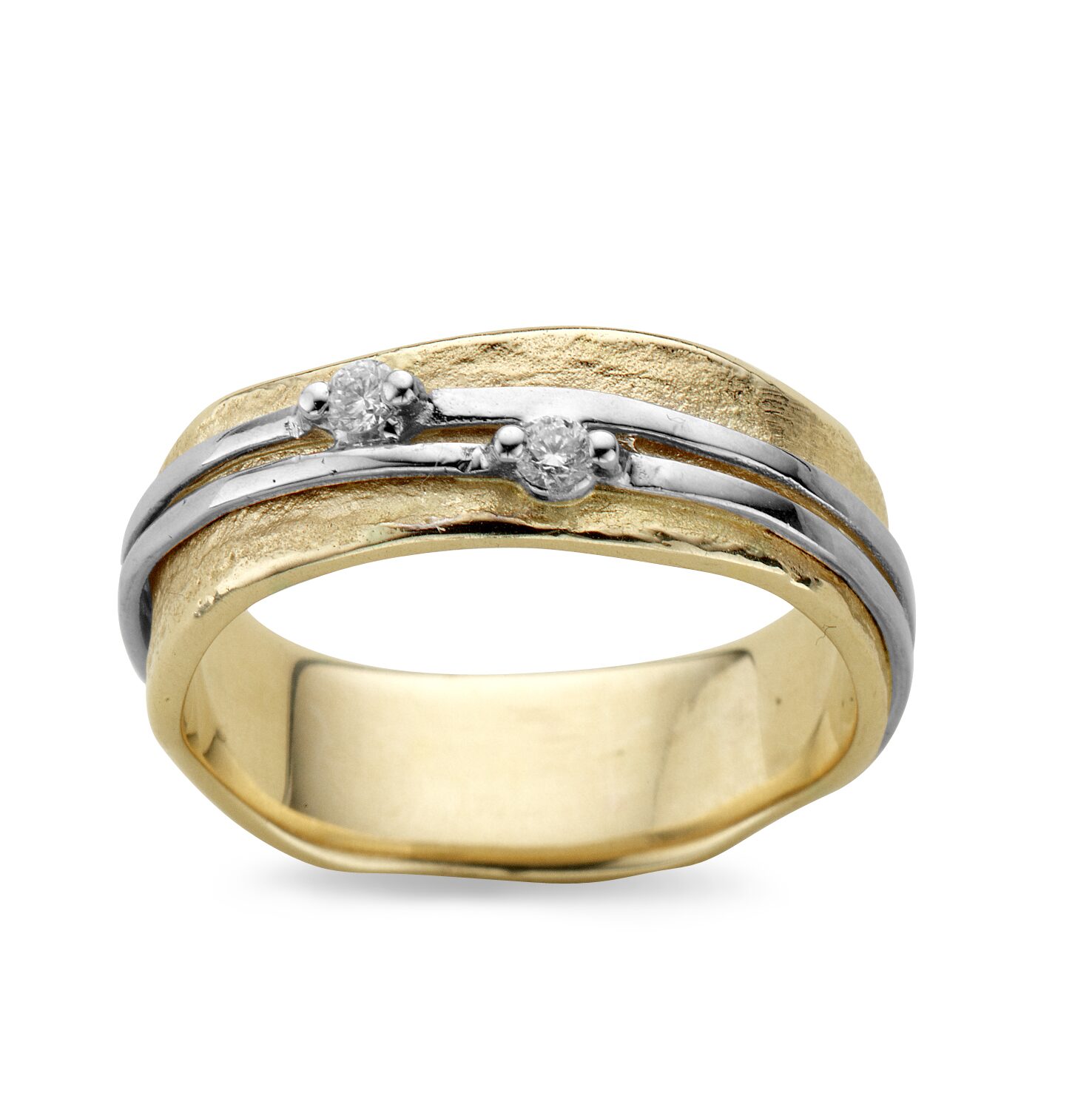 Sr2886Bb ring wit geelgoud 18ct  briljant 0.90ct