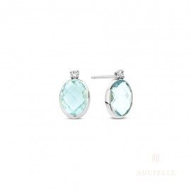 Aucielle oorringen witgoud topaas zirconium