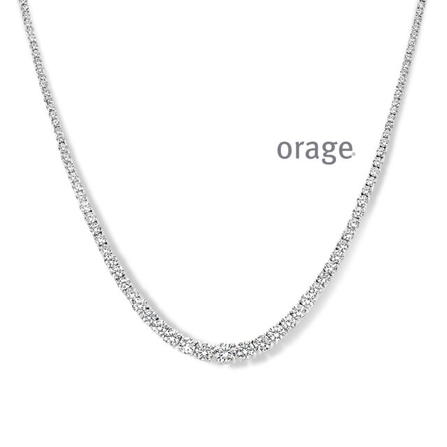 AW076/42-AT105/42 Ketting zilver zirconium 
