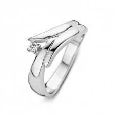 Ring E353 18ct witgoud Briljant 0.050ct