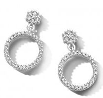Y1892 You and Me oorringen witgoud met briljanten 0.230ct