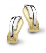 Emotions  E127 Oorring wit & geelgoud 18ct