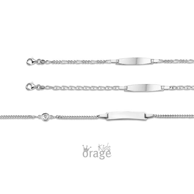 orage kids armband  met naamplaatje 16 cm