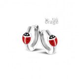 K2634 Orage Kids Creolen lieveheersbeestje rood zilver