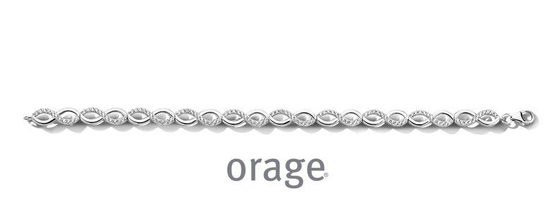 ba351Orage armband zilver infinity lengte 18cm