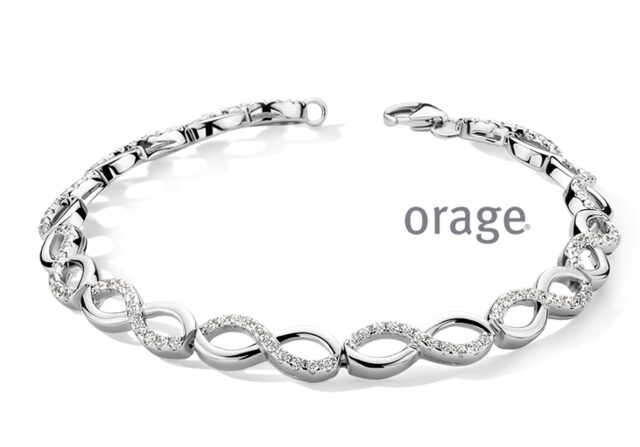 ba351Orage armband zilver infinity lengte 18cm