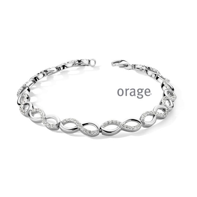 ba351Orage armband zilver infinity lengte 18cm